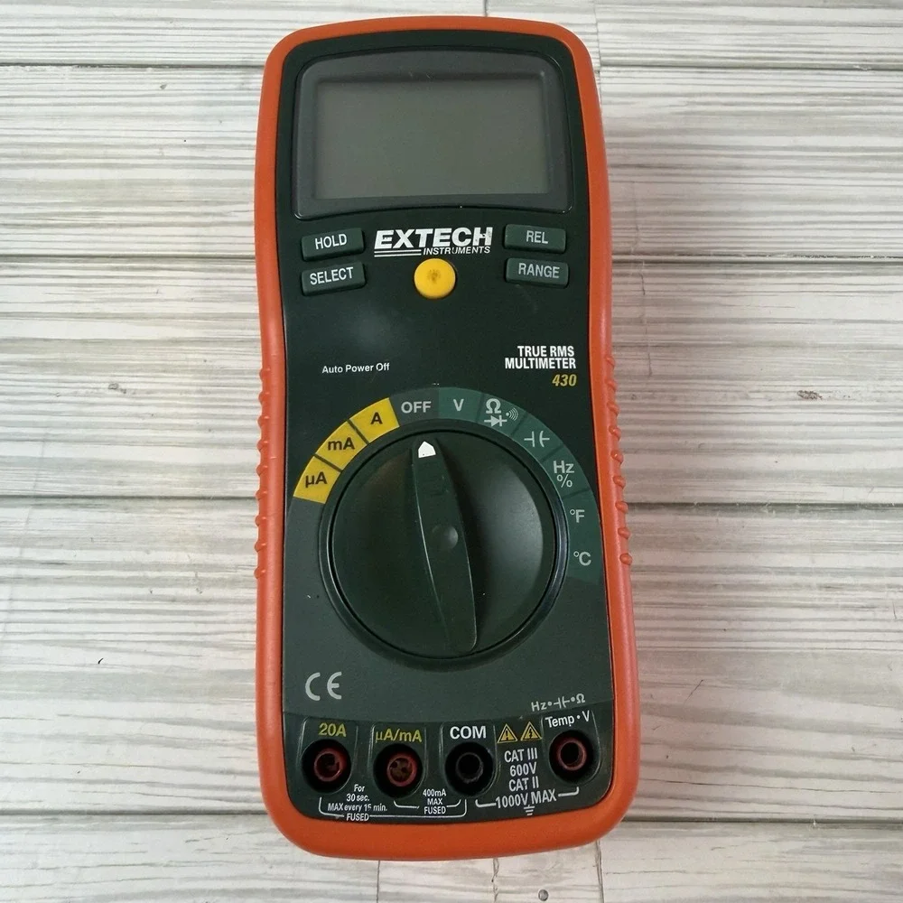 Extech Instruments Digital True RMS Multimeter With Probes 430 USED